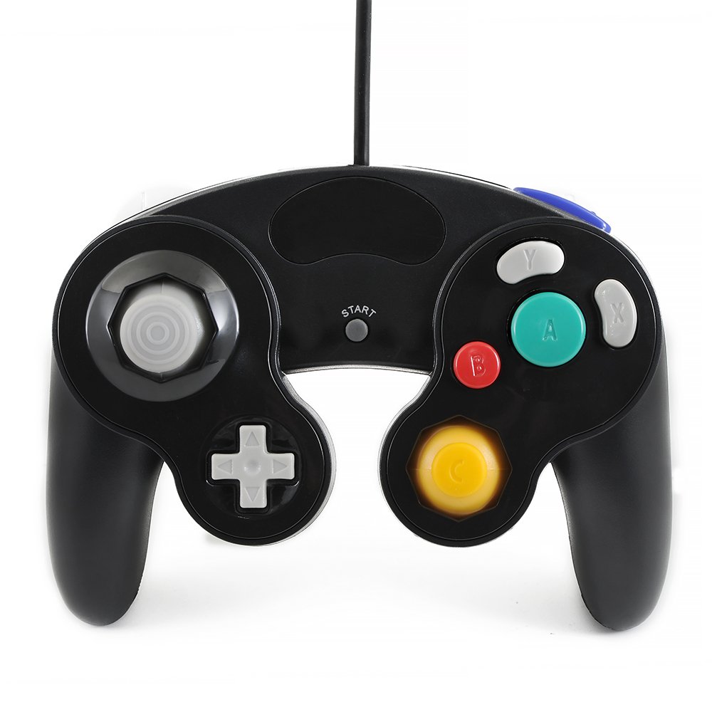 QUMOX Wired Controller for GameCube and Wii, Black