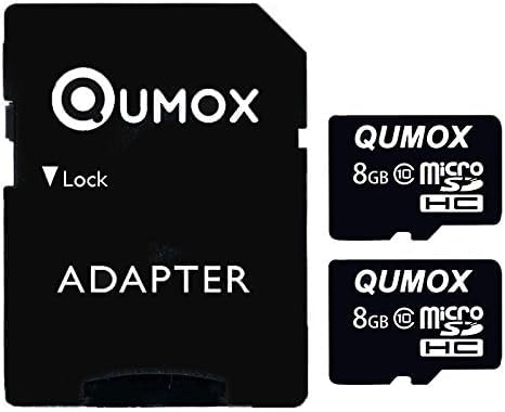 QUMOX 8GB Class 10 MicroSDHC Memory Cards, 2-Pack