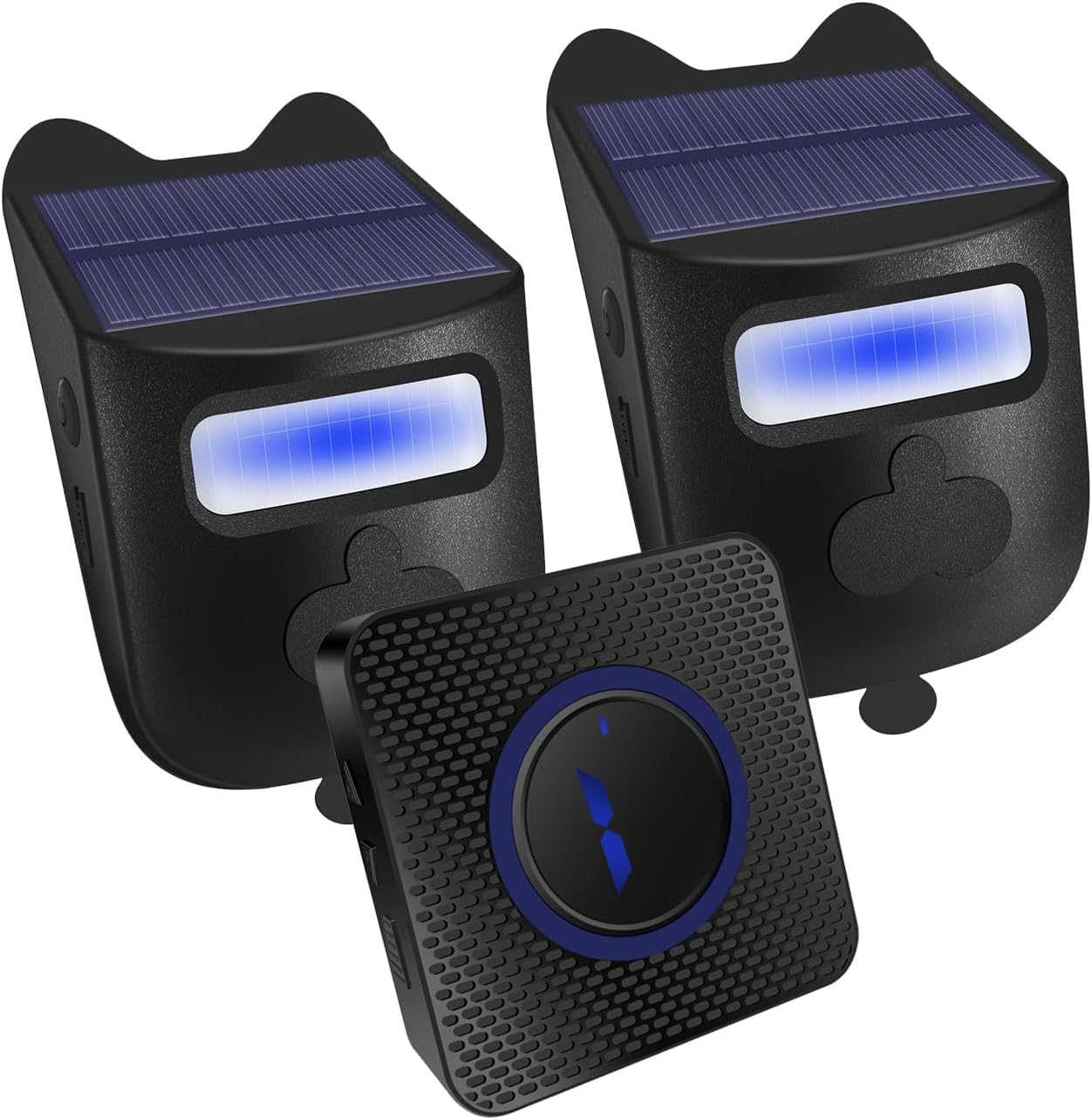QUMOX Solar Driveway Alert System, 2 Sensors, EU Plug