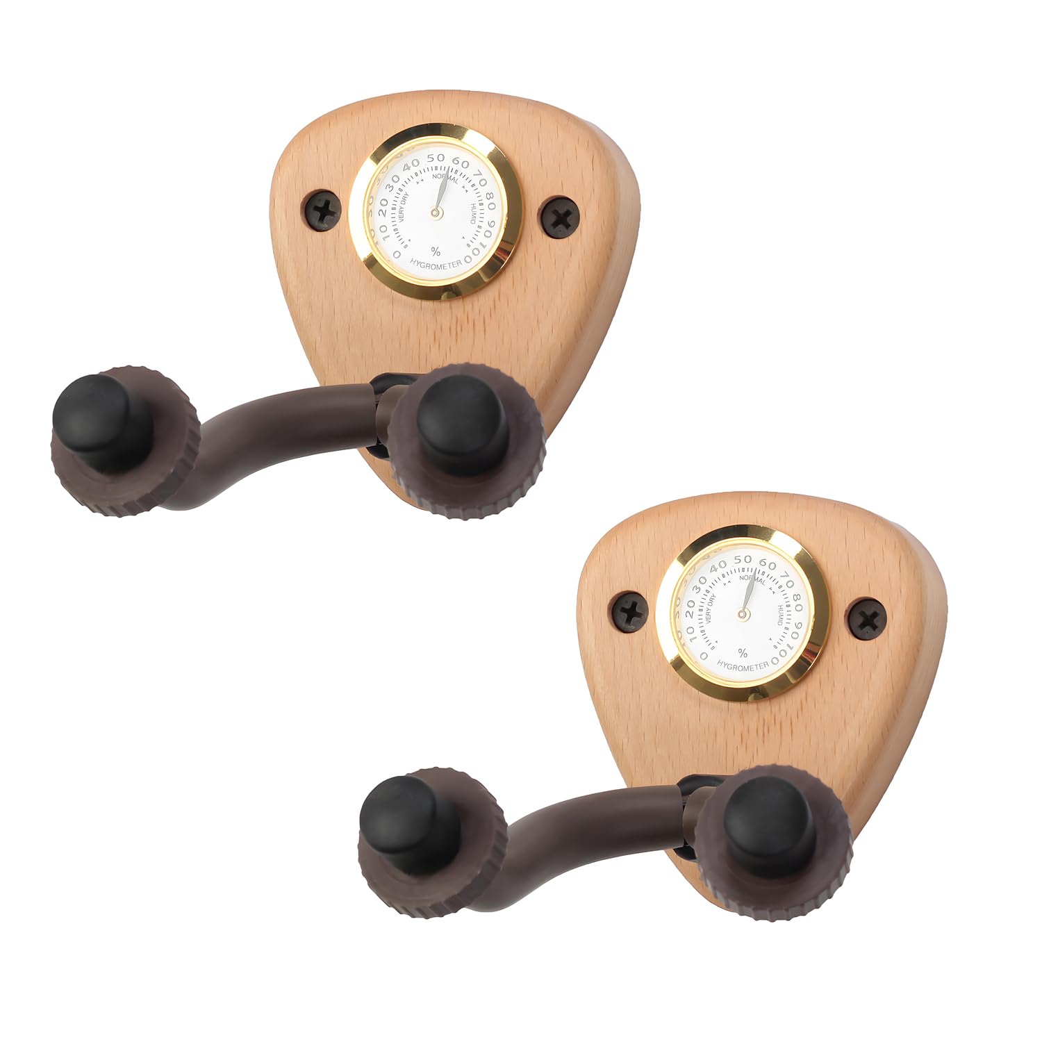 QUMOX Instrument Wall Hangers with Hygrometers, 2-Pack