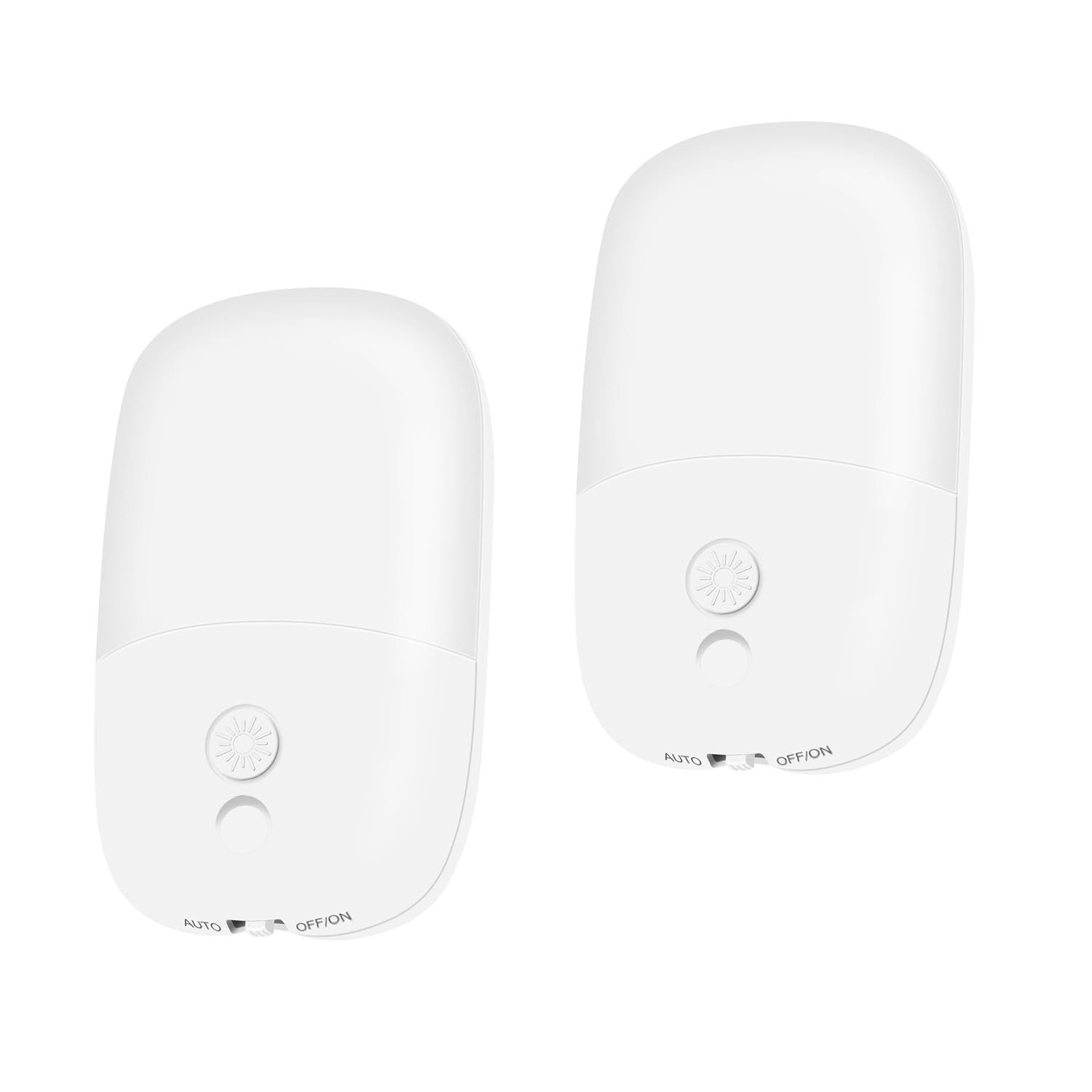 QUMOX N127 Plug-In LED Night Lights, Warm White, 2 Pack, EU Plug