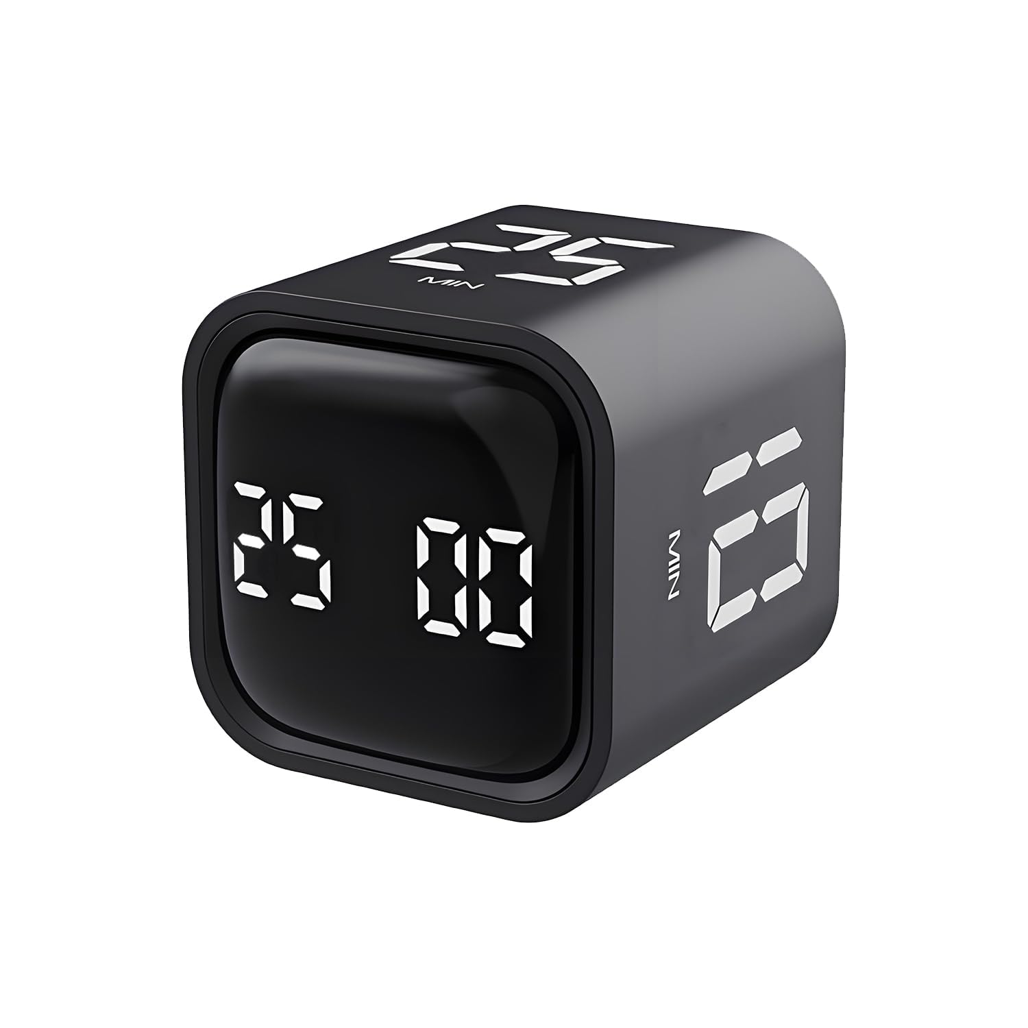 QUMOX Pomodoro Cube Timer, 5/25/10/50 Minute Productivity Timer, Black
