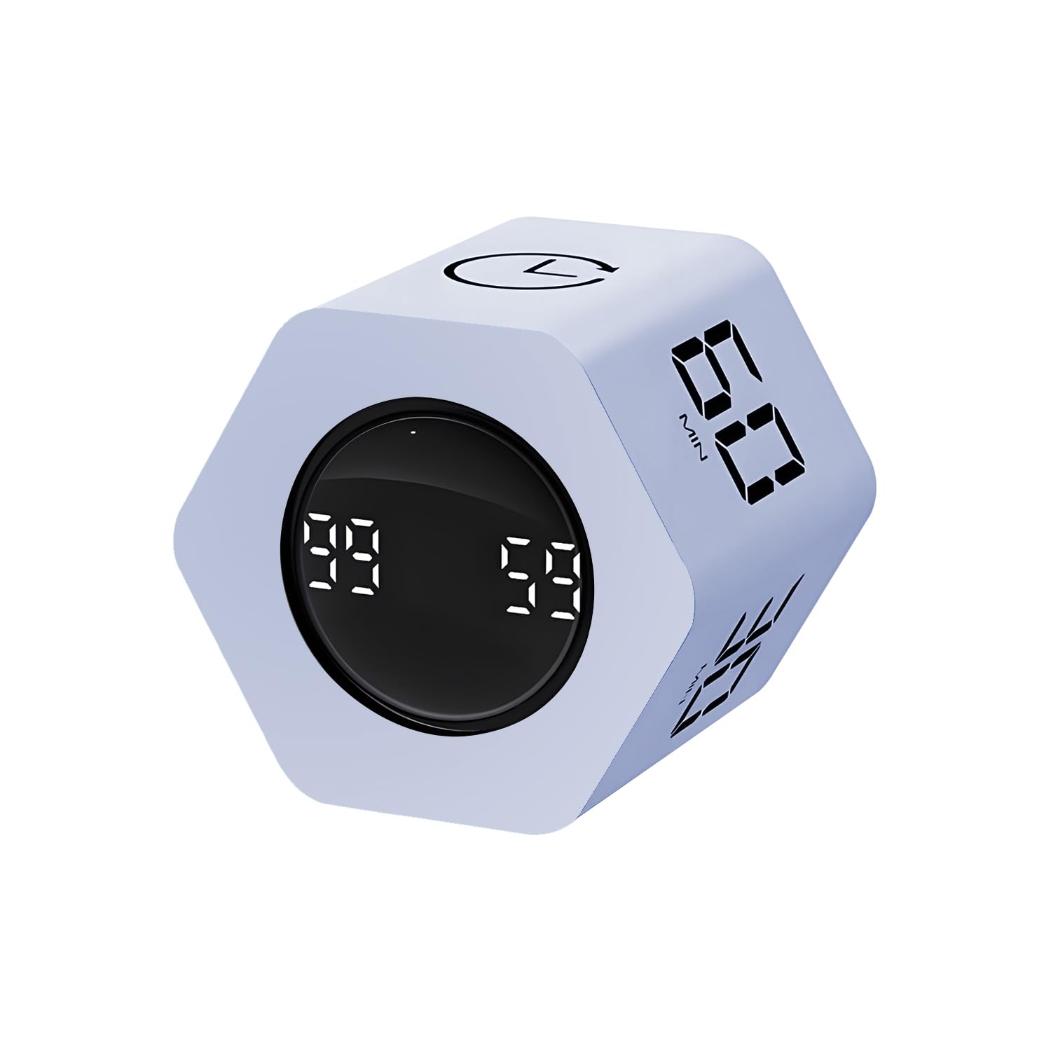QUMOX F6 Pomodoro Cube, Hexagon Productivity Gravity Timer, Purple