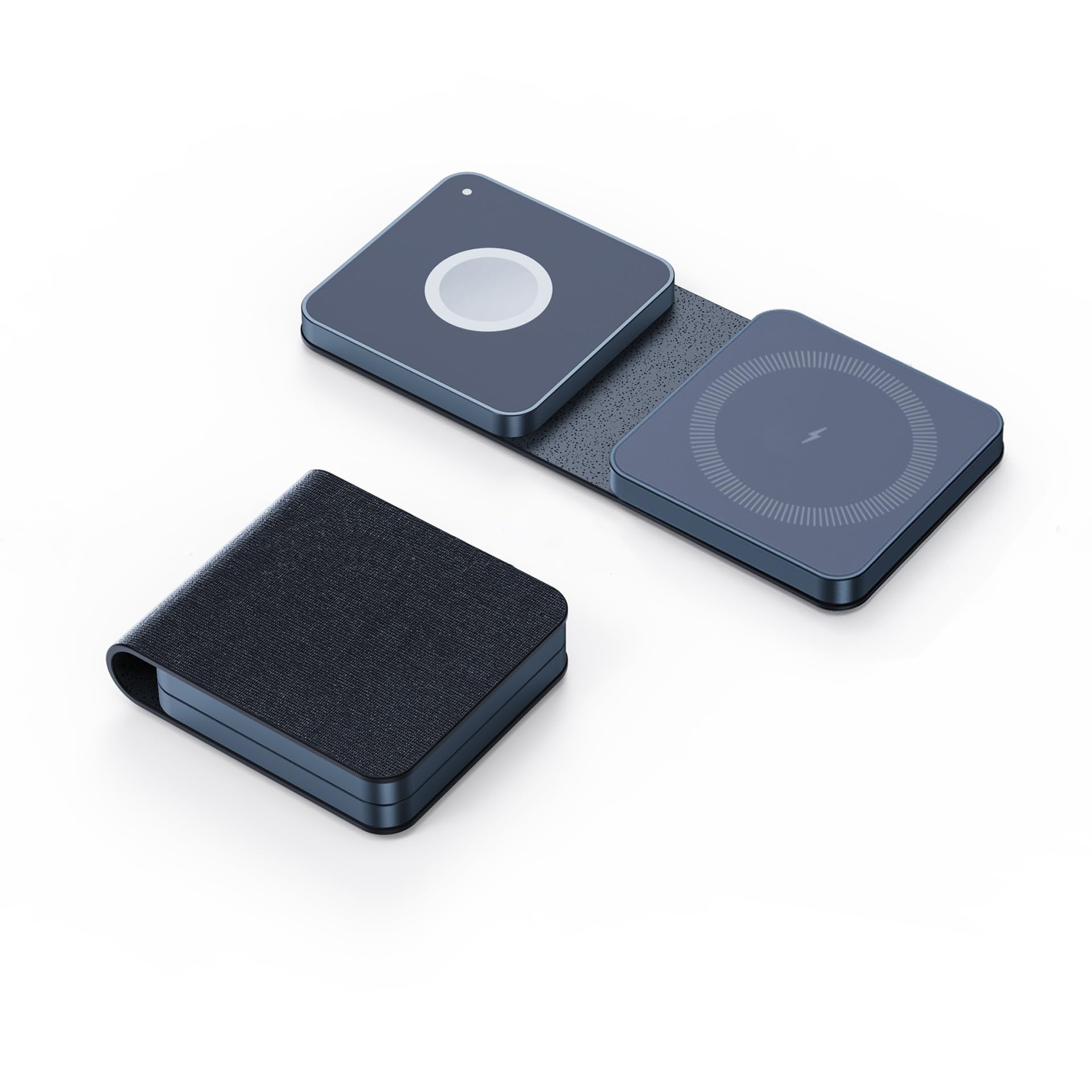 QUMOX Foldable Magnetic 2-in-1 Wireless Charging Station