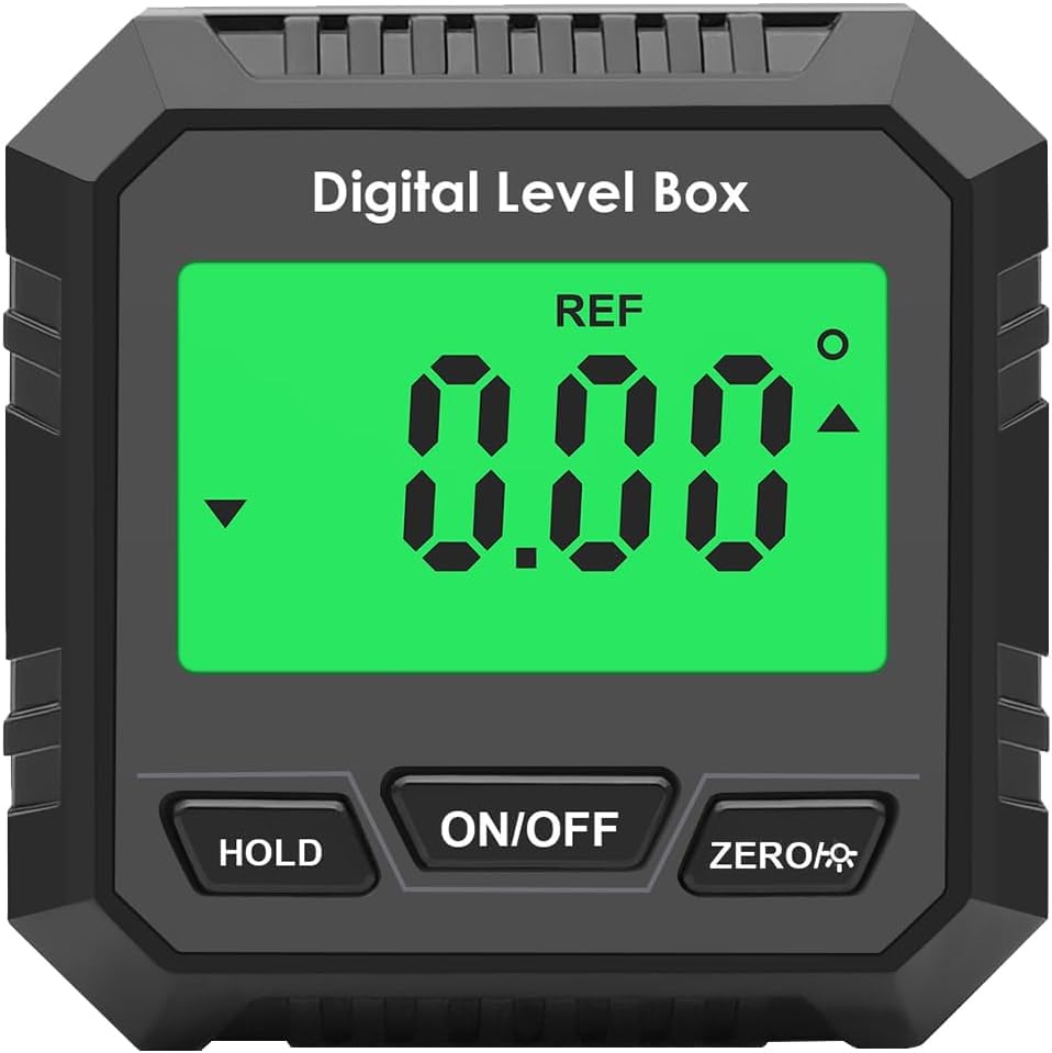 QUMOX Digital Angle Gauge Magnetic Protractor Inclinometer Level Angle Finder Angle Cube Level Box with Magnetic Base and Backlight