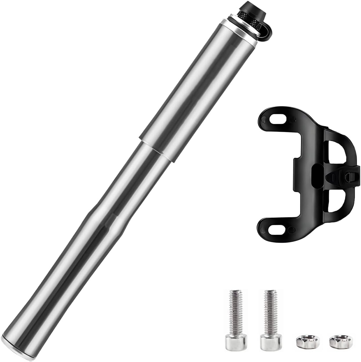 QUMOX Mini Bike Pump Portable Bicycle Pump High Pressure Frame Pump - Fits Presta and Schrader - Reliable, Compact & Light - Bicycle Tire Pump for Road, Mountain and BMX Bikes
